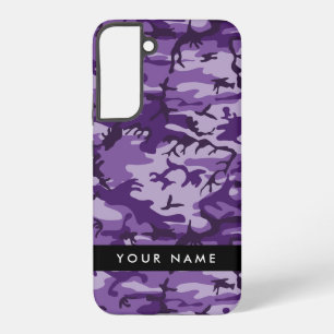 Tarnmuster in Lila - Namen personalisieren Samsung Galaxy Hülle