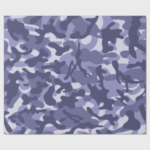 Tarnmuster in Marineblau  Geschenkpapier