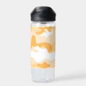 Tarnmuster in Orange und Gelb Trinkflasche (Rückseite)