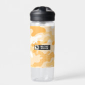 Tarnmuster in Orange und Gelb Trinkflasche (Vorderseite)