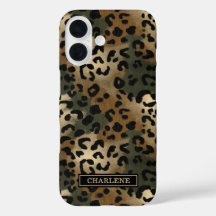 Tarnmuster Leopardenprint Monogramm