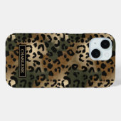 Tarnmuster Leopardenprint Monogramm Case-Mate iPhone Hülle (Rückseite (Horizontal))