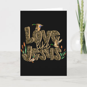 Tarnmuster Liebe wie Jesus Entenjagd Bibelvers Chr Karte