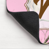 Tarnmuster-Mauspad mit Anfangsbuchstaben in Rosa Mousepad (Ecke)