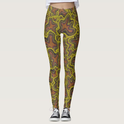 Tarnmuster mit unregelmäßigen Formen Leggings (Vorderseite)