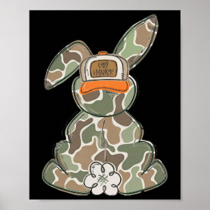 Tarnmuster-Osterhase Süßer Hase Frohe Ostern Damen Poster