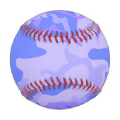 Tarnmuster Pastellblau abstraktes Muster Baseball (Rückseite)