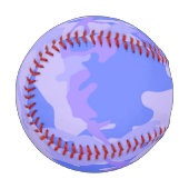 Tarnmuster Pastellblau abstraktes Muster Baseball (Vorderseite Links)