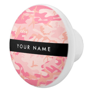 Tarnmuster Rosa, Ihr Name, Personalisieren Keramikknauf