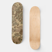 Tarnmuster-Skateboard Braun Beige Grün Skateboard (Vorderseite)