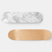 Tarnmuster Skateboard Weiß Grau (Horizontal)