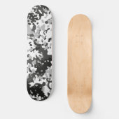 Tarnmuster-Skateboard Weiß Schwarz Grau Skateboard (Vorderseite)