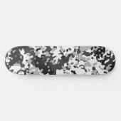 Tarnmuster-Skateboard Weiß Schwarz Grau Skateboard (Horizontal)