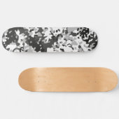 Tarnmuster-Skateboard Weiß Schwarz Grau Skateboard (Horizontal)