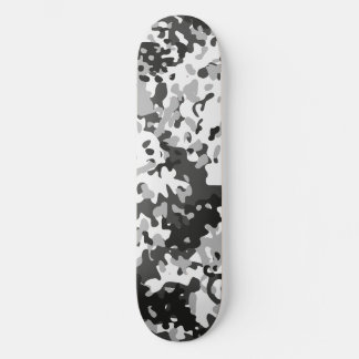 Tarnmuster-Skateboard Weiß Schwarz Grau  Skateboard