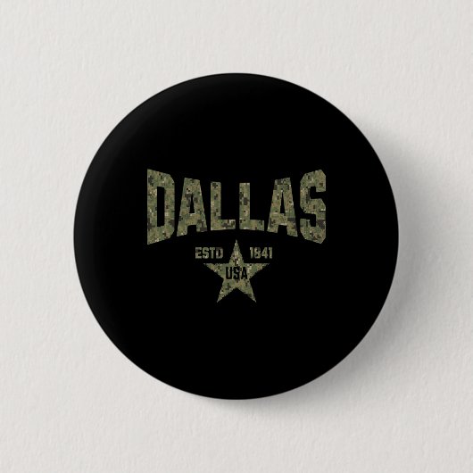Tarnmuster-Souvenir USA Stern Dallas Texas Button (Vorderseite)