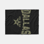 Tarnmuster-Souvenir USA Stern Dallas Texas  Fleecedecke (Vorderseite (Horizontal))