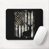 Tarnmuster US-Flag Hirsch Elch Bock Jagd Jäger Mousepad (Mit Mouse)
