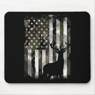 Tarnmuster US-Flag Hirsch Elch Bock Jagd Jäger Mousepad