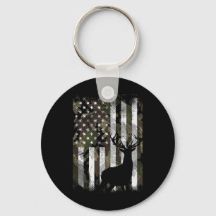 Tarnmuster US-Flag Hirsch Elch Camouflage Jagd Jäg Schlüsselanhänger