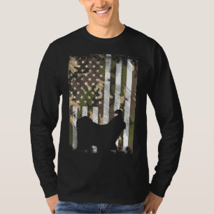 Tarnmuster-US-Flagge-Shih-Tzu-vintage-patriotische T-Shirt