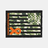 Tarnmuster-USA-Flagge Multiple-Sklerose-Bewusstsei Fleecedecke (Vorderseite (Horizontal))