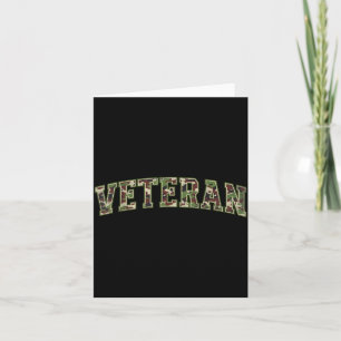 Tarnmuster Veteran Camouflage Uni-Text Vatertag Karte