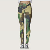 Tarnmuster Wald Tarnung Leggings (Vorderseite)