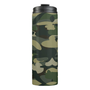 Tarnmuster Waldgebiet taktische Militärk camouflag Thermosbecher