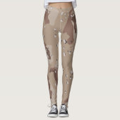 Tarnmuster Wüsten Tarnung Leggings (Vorderseite)