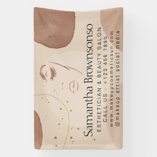 Tarnneutraler Erde-Tone-Esthetiker Banner (Vertikal)