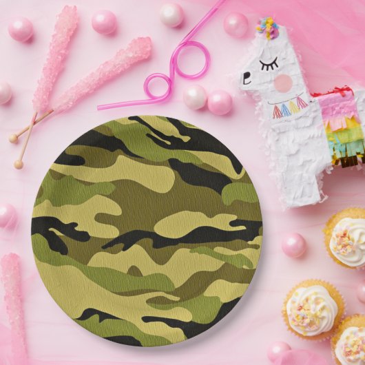 Tarnpapier-Teller Pappteller (Party)