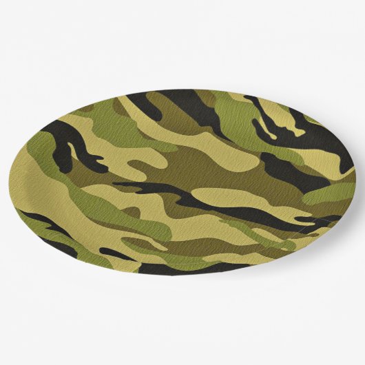 Tarnpapier-Teller Pappteller (Schrägansicht)