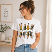 Tarnstift geteilte Blitzschraube Smiley Lehrer T-Shirt