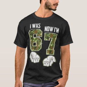 Tarnung 7. Geburtstag Ich war 6 jetzt bin ich 7 67 T-Shirt