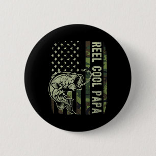 Tarnung Amerikanische Flagge Vatertag Reel Cool Pa Button