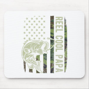 Tarnung Amerikanische Flagge Vatertag Reel Cool Pa Mousepad