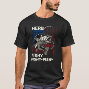 Tarnung beim Angeln Amerikanische Flagge Fischer T-Shirt
