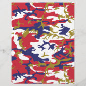 Tarnung, Blau Weiß Rot Gold, Militär, Armee Flyer (Hinten)