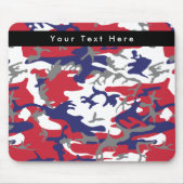 Tarnung, Blau Weiß Rot Grau, Militär, Armee Mousepad (Vorne)
