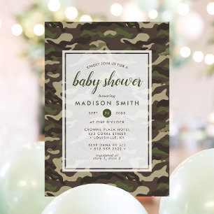 Tarnung Camo Grün Jungen Baby Shower Einladung