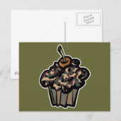 Tarnung-Cupcake Postkarte (Vorne/Hinten)