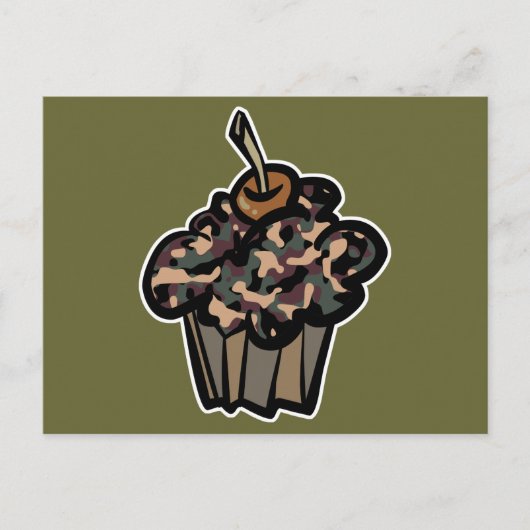 Tarnung-Cupcake Postkarte (Vorderseite)