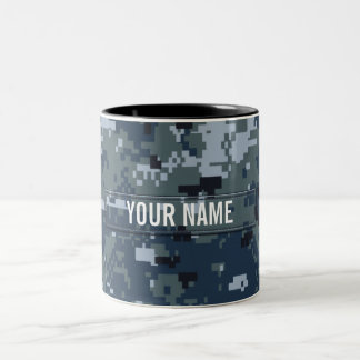 Tarnung der Marine-NWU kundengerecht Zweifarbige Tasse