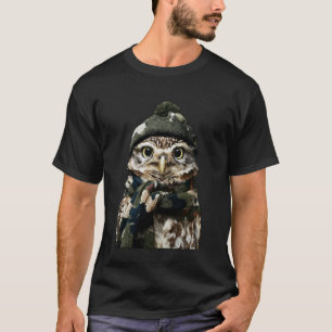 Tarnung Eule Camo Tier Jäger Wildtiere Jagd T-Shirt