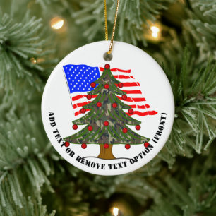 Tarnung im Wald Weihnachtsbaum mit amerikanischer  Keramik Ornament