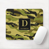 Tarnung mit anfänglichem Monogramm-Tarnmuster Mousepad (Mit Mouse)