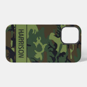 Tarnung Monogramm iPhone Hülle (Rückseite (Horizontal))