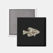 Tarnung Pan Fish Silhouette Digital Camo Crappi Magnet (Vorderseite/Rückseite)