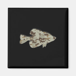 Tarnung Pan Fish Silhouette Digital Camo Crappi Magnet